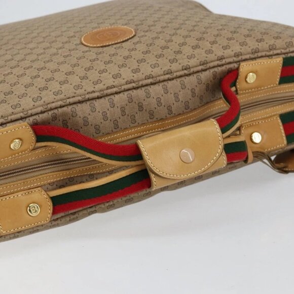 GUCCI Micro GG Supreme Web Sherry Line Bag PVC Beige - Picture 6 of 15